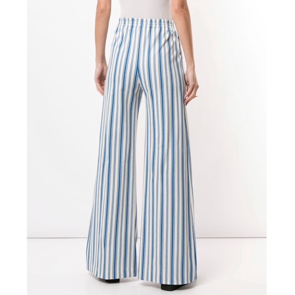 JIL SANDER+ Striped Cotton Wide Leg Pants Trousers Size XS - Picture 2 of 5